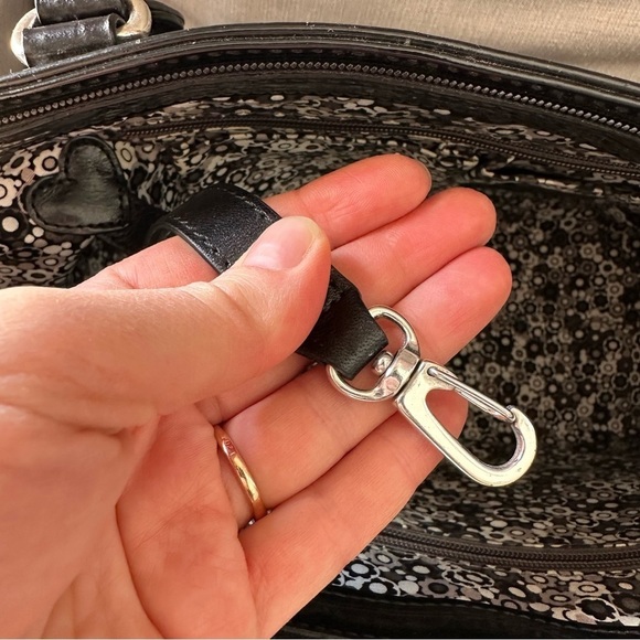 Brighton Ferguson purse with coin Elegant Black Patent Leather Tote Bag - Picture 12 of 15